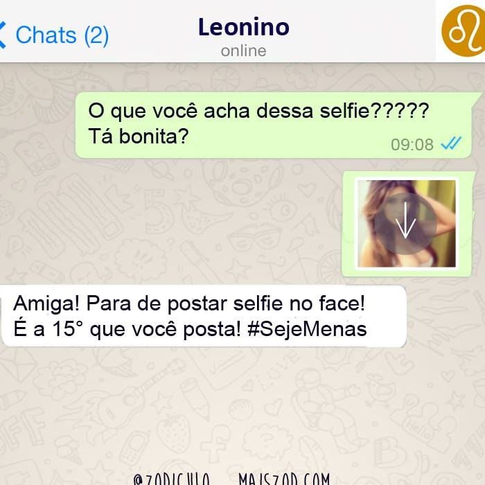 Signos no Whatsapp: os leoninos estão sempre enviando fotos e perguntando se estão bonitos