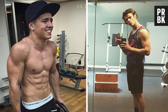 Hora do treino? Biel e Grant Gustin malham pesado!