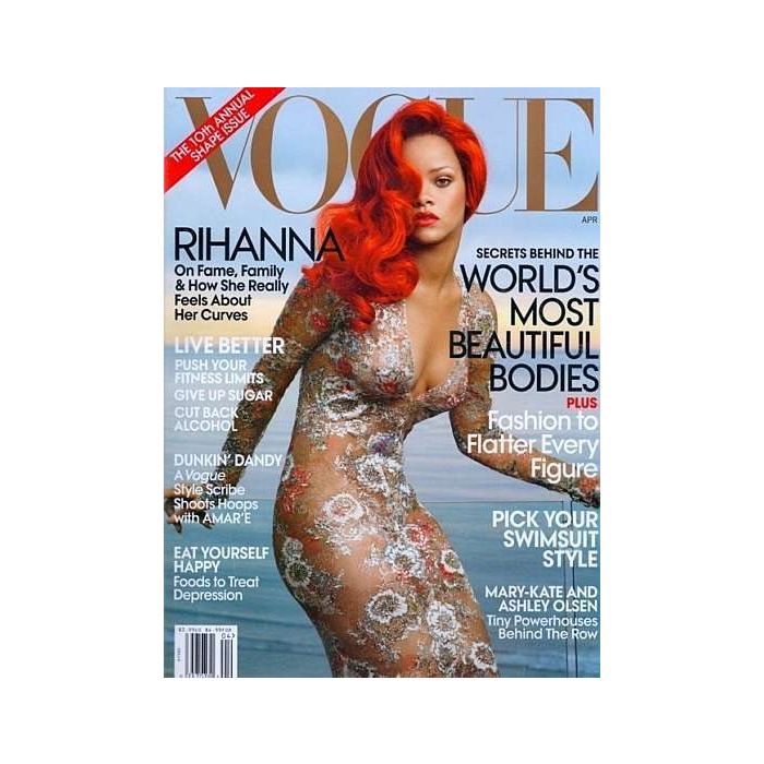  A primeira capa de Rihanna para a Vogue americana, a mais importante do mundo 
  