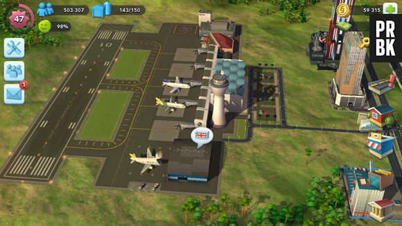 Para começar a construir seu bairro londrino em "SimCity Buildit", basta clicar no aeroporto