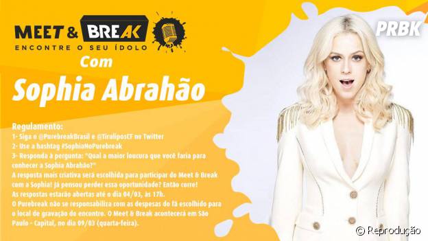 Sophia Abrahão no Meet & Break
