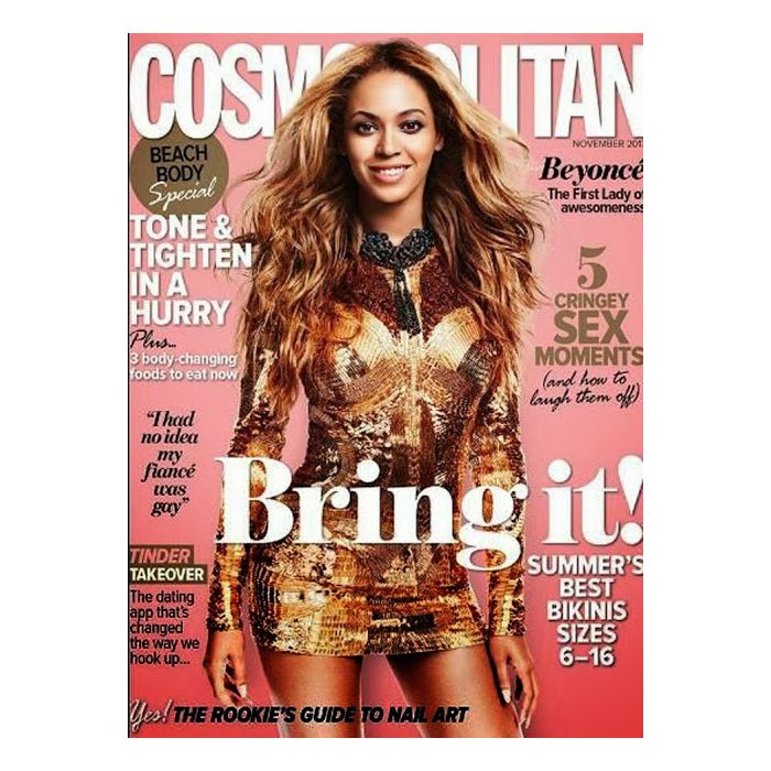 Como se não bastasse, Beyoncé ainda é capa de novembro da revista australina &quot;Cosmopolitan&quot; e recebeu o título de &quot;A Primeira Dama da Grandiosidade&quot;