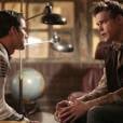  Em "Glee", Sam (Chord Overstreet) precisar&aacute; de um conselho de Blaine (Darren Criss) ao se sentir confuso 