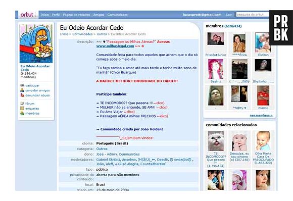 "Eu odeio acordar cedo" era a maior comunidade do Orkut, com mais de 6 milhões de membros
