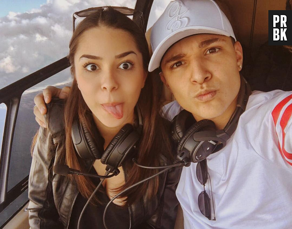 Amor nas alturas! MC Gui e Luiza Cioni fazem selfie direto de helicóptero