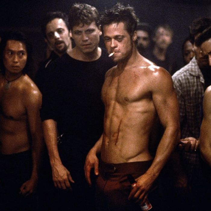 No filme &quot;Clube da Luta&quot;, Brad Pitt encarna em um lutador mal encarado