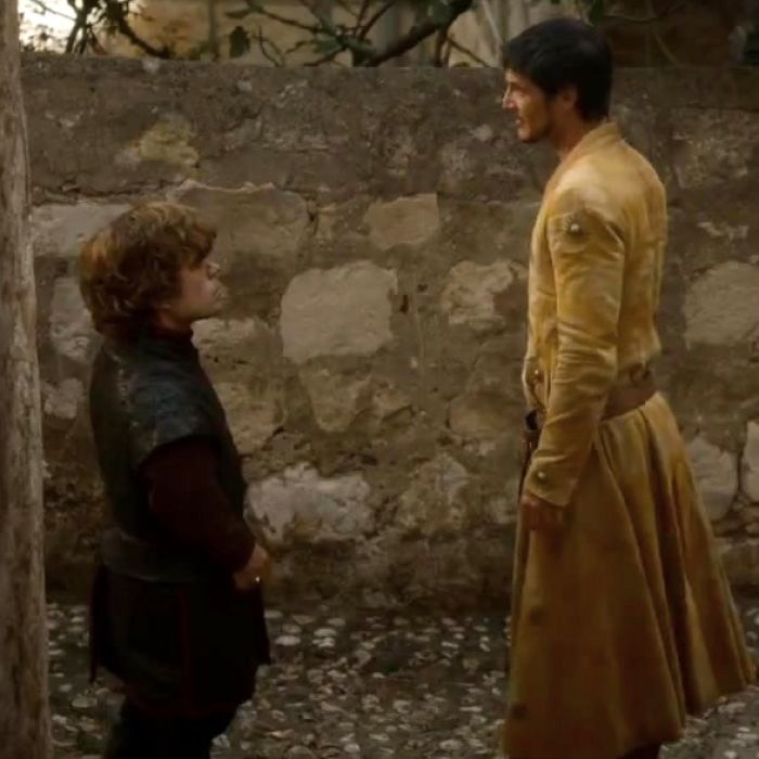  Oberyn (Pedro Pascal) se ofereceu para lutar por Tyrion (Peter Dinklage) em &quot;Game of Thrones&quot; 
