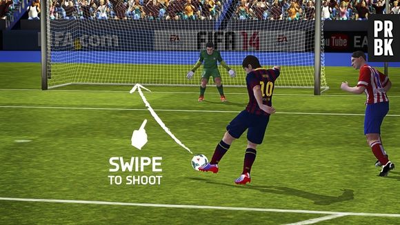 "FIFA 14 da EA SPORTS" é um jogo com tema da Copa do Mundo 2014 que tem controles intuitivos