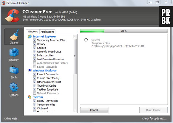 "CCleaner" vai começar limpeza automaticamente