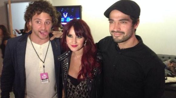 Encontro "Rebelde": Dulce Maria, Christopher Uckermann e Alfonso Herrera na MTV