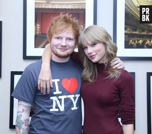 Taylor Swift e Ed Sheeran brincam nos bastidores de "End Game"