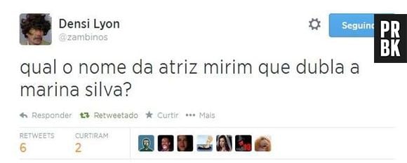 Alguém sabe quem tá dublando a Marina Silva?