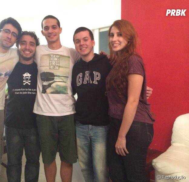 Luiz Eduardo Bordim e a equipe do "Beerclue"