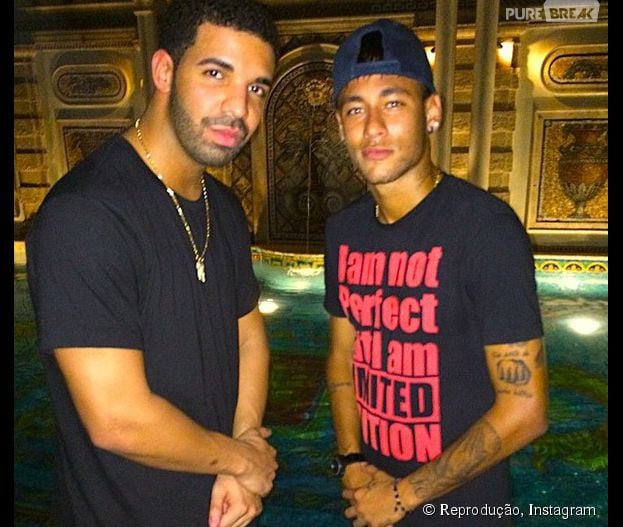Drake aproveitou o encontro para tirar foto com o craque e postou o resultado no Instagram