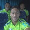 Neymar Jr, Robinho e Marcelo no pós treino