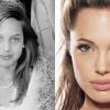 Angelina Jolie antes e depois da infância