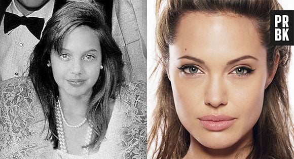 Angelina Jolie antes e depois da infância