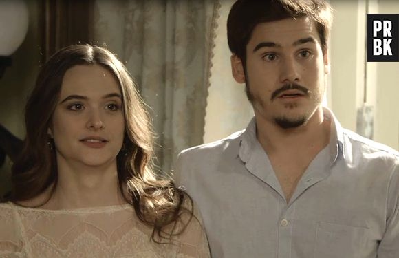 Em "O Tempo Não Para": Marocas (Juliana Paiva) recusa plano de fuga de Samuca (Nicolas Prattes)