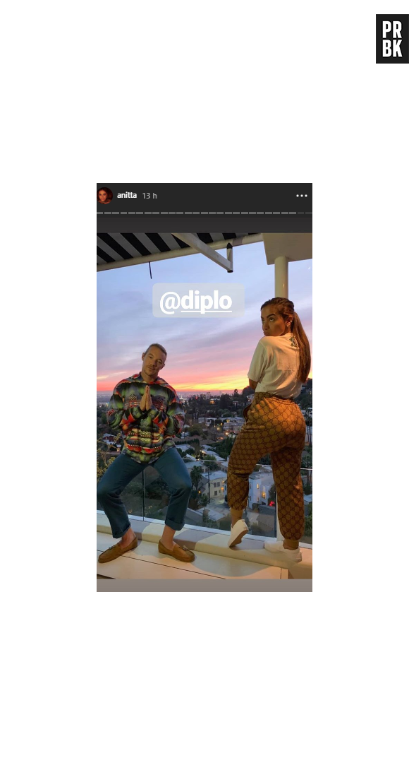 Anitta e Diplo postam foto juntos e fãs suspeitam