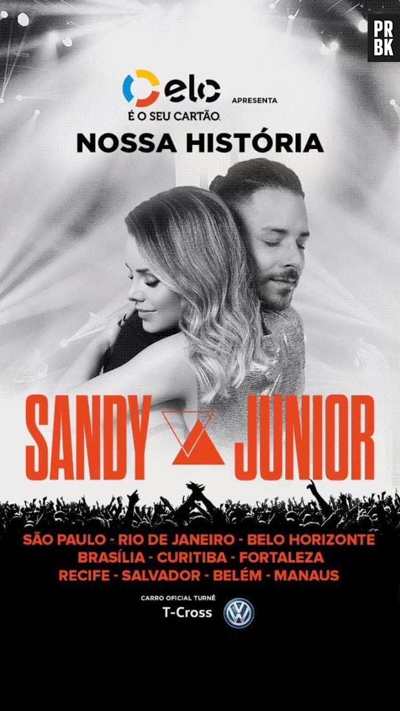 Divulgado o cartaz da turnê "Nossa História", de Sandy e Junior