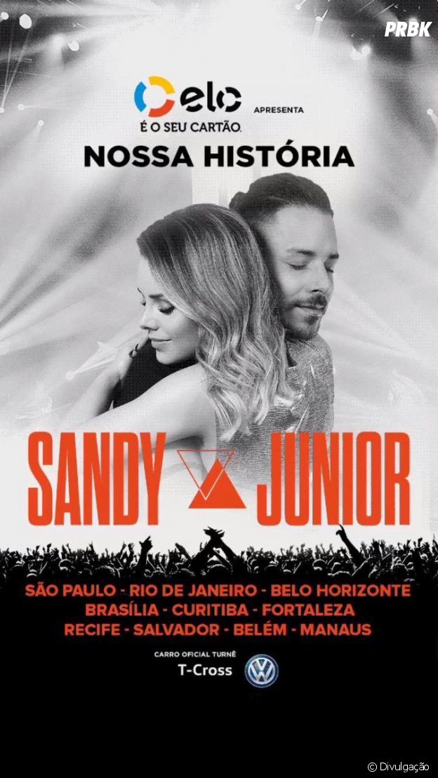 Divulgado o cartaz da turnê "Nossa História", de Sandy e Junior