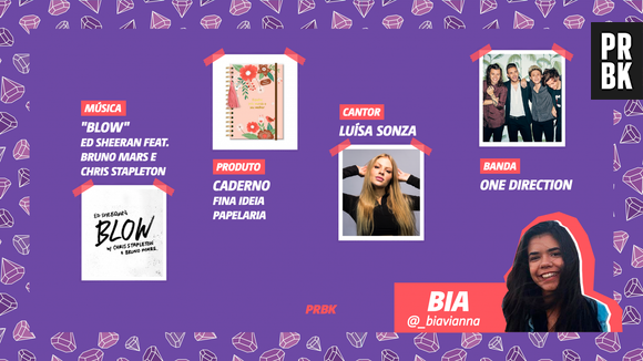 Viciei do Purebreak: Bia indicou Fina Ideia Papelaria, Luísa Sonza e muito mais no mês de julho