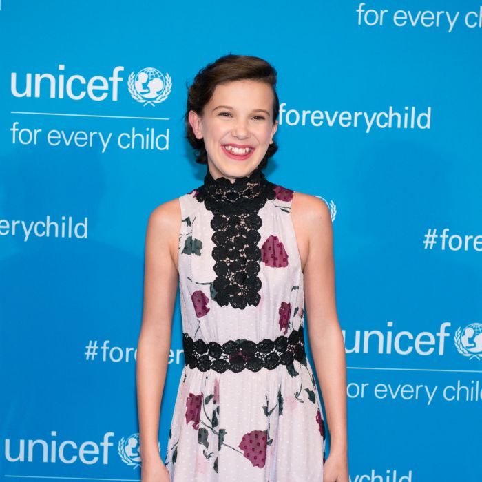 Millie Bobby Brown no 70º aniversário da UNICEF na Sede das Nações Unidas