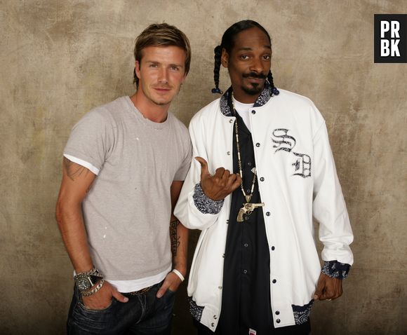 David Beckham e Snoop Dogg são bons amigos. Os dois ficaram próximos ao dublarem a animação de  "A Christmas Carol" 