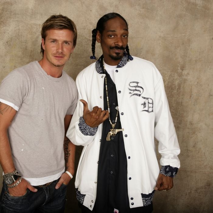  David Beckham e Snoop Dogg são bons amigos. Os dois ficaram próximos ao dublarem a animação de  &quot;A Christmas Carol&quot;  
