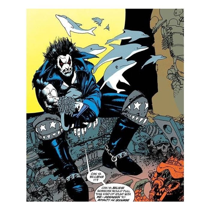 Lobo é um caçador de recompensas sanguinário e violento muito querido peles fãs da DC