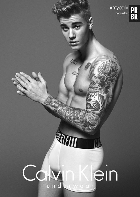 Apenas de cueca, Justin Bieber arrasa como novo rosto da marca Calvin Klein