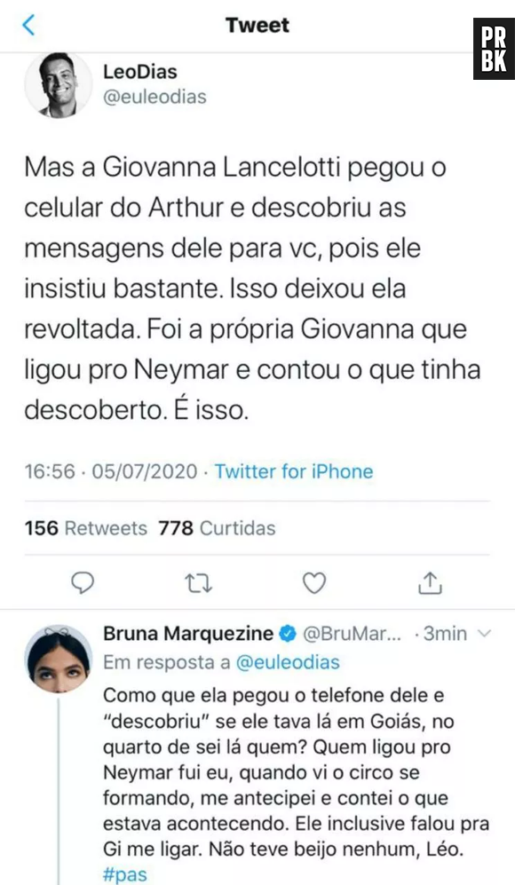 Bruna Marquezine nega ficada com Arthur Aguiar