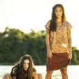 Em "Pantanal", Juma (Alanis Guillen) ainda não sabe que Muda (Bella Campos) foi responsável pela morte de sua mãe