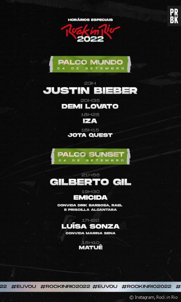 Show de Justin Bieber muda de horário no Rock in Rio. Confira! - Purebreak