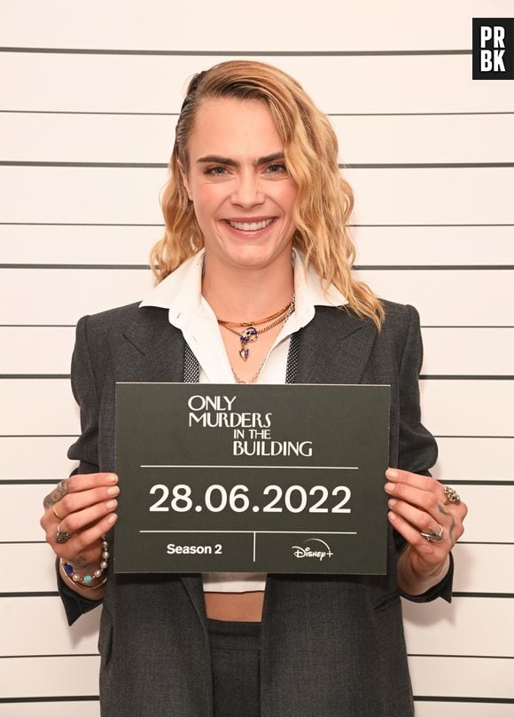 Cara Delevingne em evento da 2ª temporada de "Only Murders in the Building"