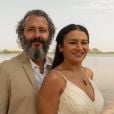 Filó (Dira Paes) e José Leôncio (Marcos Palmeira) se casam ao final de "Pantanal"
