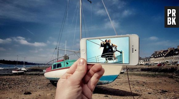 Jack (Leonardo Di Caprio) e Rose (Kate Winslet) no seu momento de destaque em "Titanic"