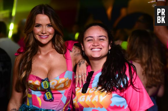 Marcela McGowan e Luiza na primeira noite de Farofa da Gkay, em Fortaleza