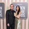 Quentin Tarantino e Daniella Pick no Globo de Ouro 2023