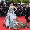 Impossível não olhar a estampa do vestido da atriz chinesa Fan Bingbing