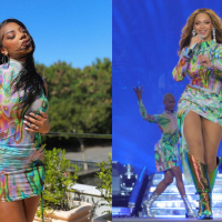 Ludmilla x Beyoncé: quem vestiu melhor o look holográfico no show da Queen B?