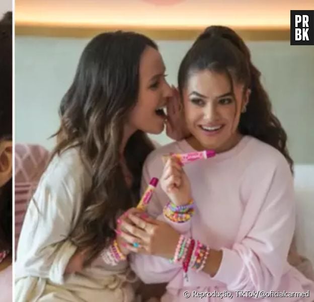 Maisa e Larissa Manoela fazem live de venda de hidratante labial Carmed