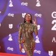 Grammy Latino 2023: Xenia França foi com um vestido colado trabalhado em pedrarias