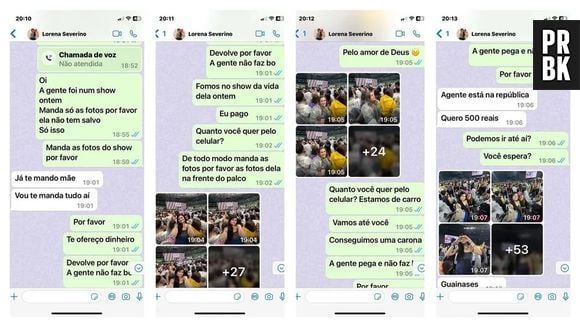 Conversa entre jovem e bandido que roubou seu celular