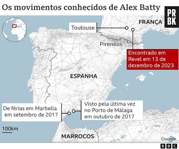 BBC reconstituiu trajeto de Alex Batty durante os 6 anos desaparecido