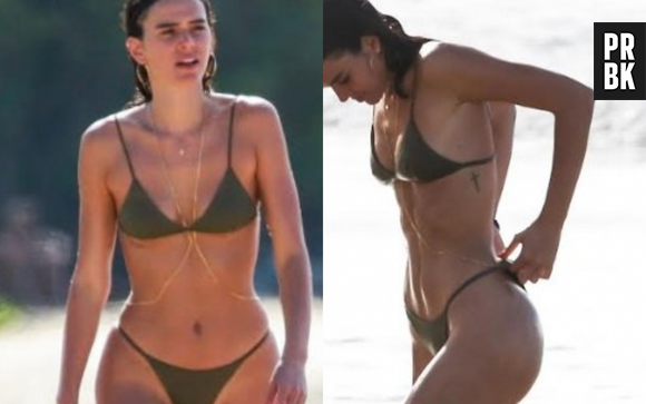 Bruna Marquezine usa biquíni cavado e corpo chama atenção em praia de Noronha