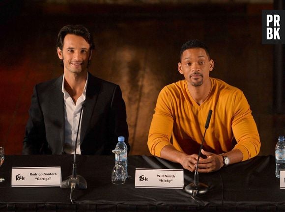 Rodrigo Santoro e Will Smith participam de coletiva de imprensa para divulgação do filme "Focus", em Buenos Aires, Argentina, na última quarta-feira (20)