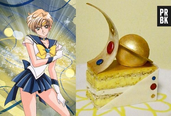 A "Sailor Urano" se transformou em um bolo com decoração do próprio planeta