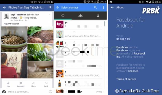 Facebook e Whatsapp integrados em próxima versão do aplicativo para Android!
