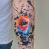 Os efeitos das tatuagens em aquarela são super originais